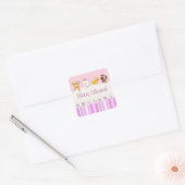 MeisjesBaby shower Vierkante Sticker (Envelop)