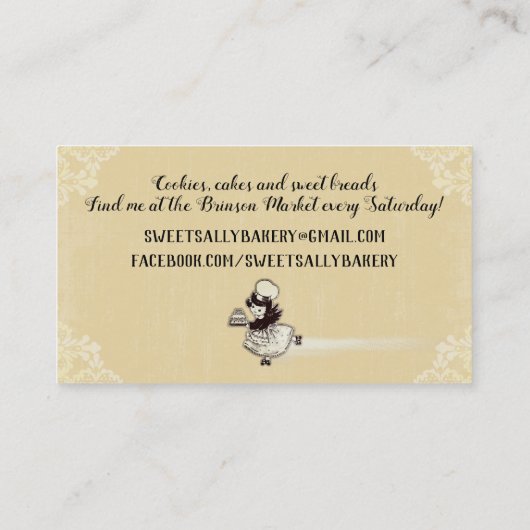  meisjesbankettaart bakkerij visitekaartje (Achterkant)