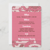 Meisjesbaptisme in roze en bruin met foto kaart (Achterkant)