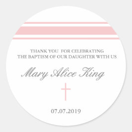 Meisjesbaptisme-stickers Ronde Sticker