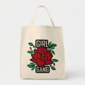 Meisjesbende Rode Roos Patch Mode Badge Tote Bag (Voorkant)