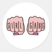 Meisjesbende Ronde Sticker (Voorkant)