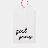 meisjesbende schattig modern feministisch meidengr cadeaulabel (Achterkant)