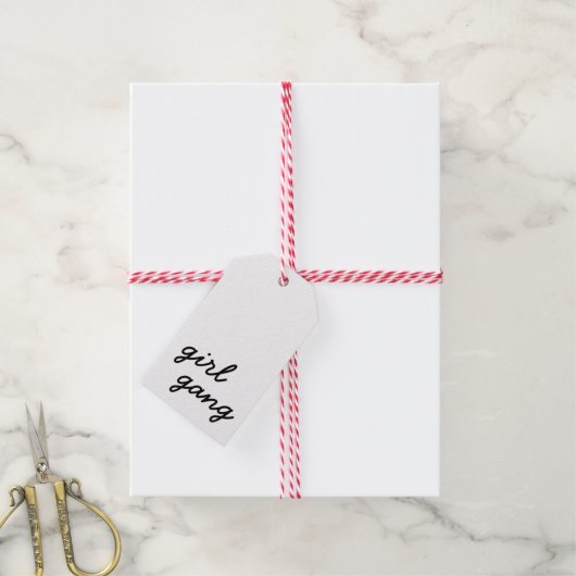 meisjesbende schattig modern feministisch meidengr cadeaulabel (Met Touw)