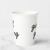 meisjesbende schattig modern feministisch meidengr papieren bekers (Links)