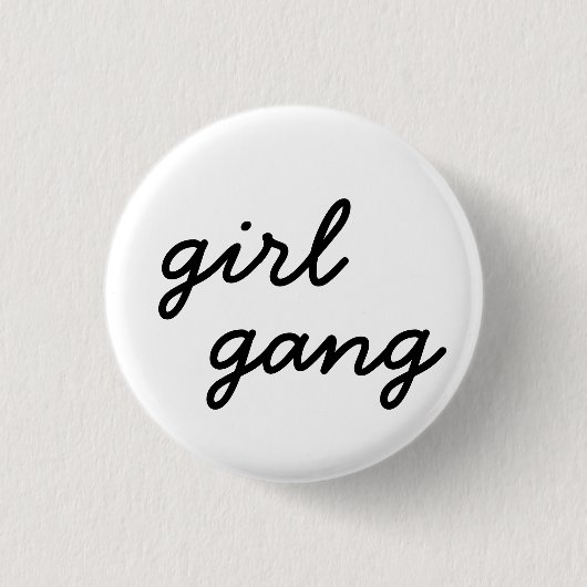meisjesbende schattig modern feministisch meidengr ronde button 3,2 cm (Voorkant)