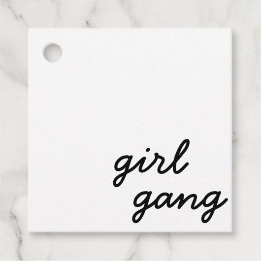 meisjesbende schattig modern feministisch meisjesk bedankjes labels (Voorkant)