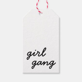 meisjesbende schattig modern feministisch meisjesk cadeaulabel