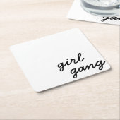 meisjesbende schattig modern feministisch meisjesk kartonnen onderzetters (Schuin)