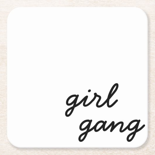 meisjesbende schattig modern feministisch meisjesk kartonnen onderzetters (Voorkant)
