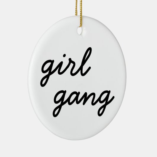 meisjesbende schattig modern feministisch meisjesk keramisch ornament (Rechts)