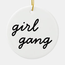 meisjesbende schattig modern feministisch meisjesk keramisch ornament