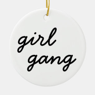 meisjesbende schattig modern feministisch meisjesk keramisch ornament