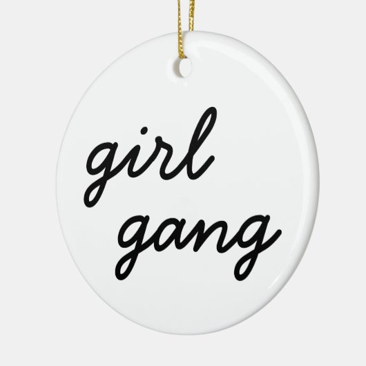 meisjesbende schattig modern feministisch meisjesk keramisch ornament (Links)