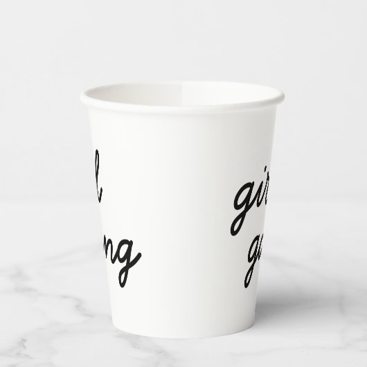 meisjesbende schattig modern feministisch meisjesk papieren bekers (Links)