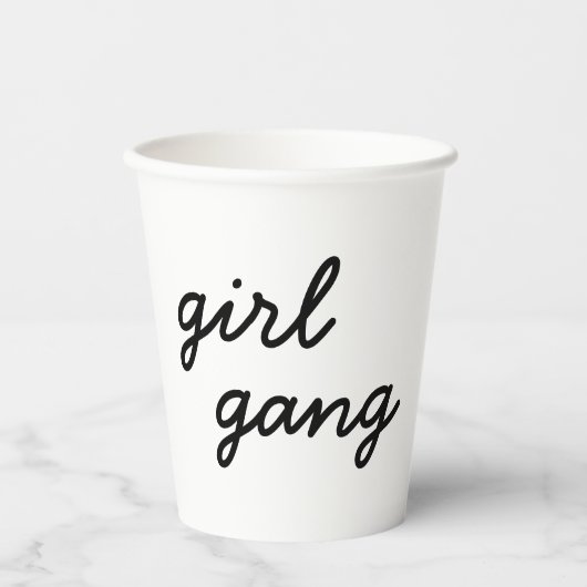 meisjesbende schattig modern feministisch meisjesk papieren bekers (Voorkant)