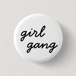 meisjesbende schattig modern feministisch meisjesk ronde button 3,2 cm