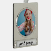 meisjesbende schattig modern feministisch meisjesk verzilverd banner ornament (Rechts)