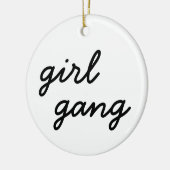 meisjesbende schattig moderne feministische meiden keramisch ornament (Links)