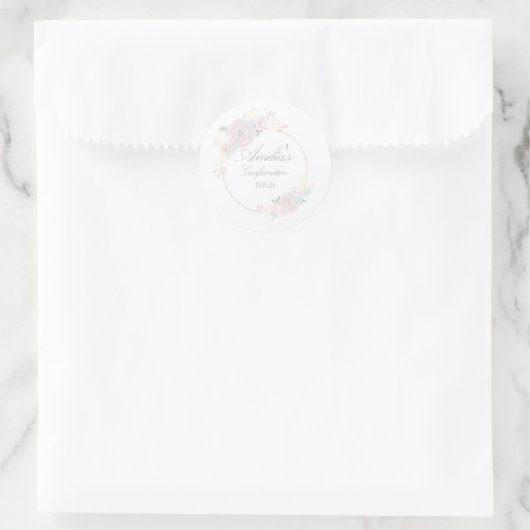 meisjesbevestigingsfeestje ronde sticker (Tas)