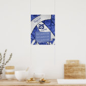 meisjesblauw witvolleybalplofoto poster (Keuken)