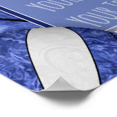 meisjesblauw witvolleybalplofoto poster (Hoek)