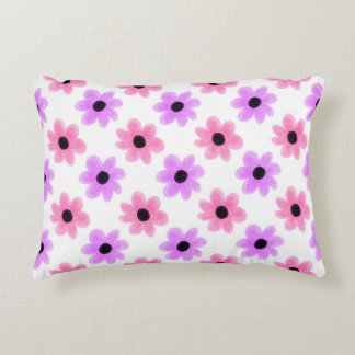 meisjesbloemen roze & paarse accent kussen