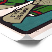 Meisjesboek lezen in bibliotheek  geletterdheid poster (Hoek)