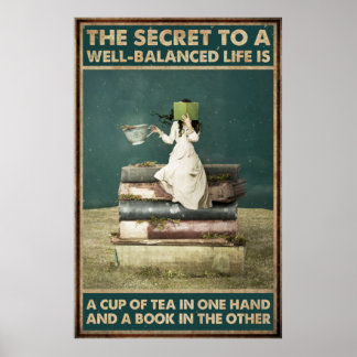 Meisjesboek voor Drink in thee- en liefdesboeken Poster