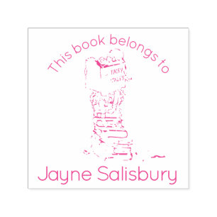 meisjesboeken naam kinder bibliotheekstempel  zelfinktende stempel