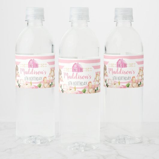 MeisjesBoerderij Waterflesetiket Waterfles Etiket (Flessen)