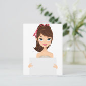  meisjesbord briefkaart (Staand voorkant)