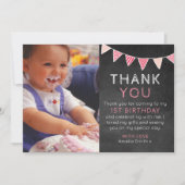 Meisjesbord ter gelegenheid van verjaardag bedankt (Voorkant)