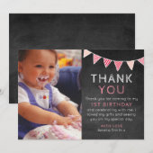 Meisjesbord ter gelegenheid van verjaardag bedankt (Voorkant / Achterkant)