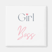 Meisjesboss Word-tekst Minimalistisch magneet (Voorkant)