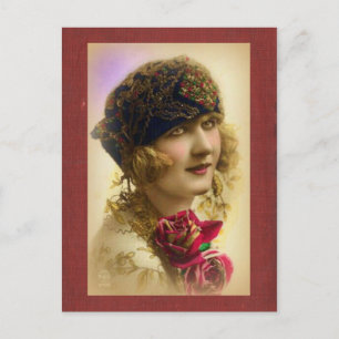 MeisjesBriefkaart van 1920 Briefkaart