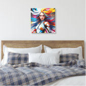 Meisjescanvas Canvas Afdruk (Insitu (Slaapkamer))