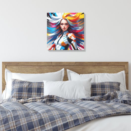 Meisjescanvas Canvas Afdruk (Insitu (Slaapkamer))