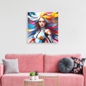 Meisjescanvas Canvas Afdruk (Insitu (Woonkamer))