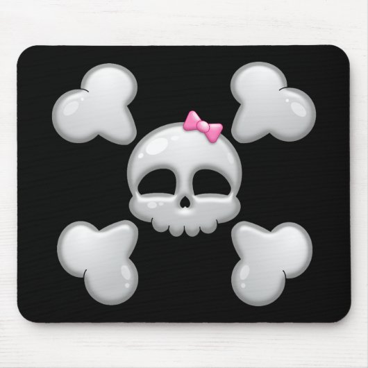MeisjesCartoon Skull Mousepad Muismat (Voorkant)
