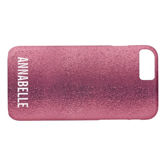 Meisjeschic glitter shine roze add jouw naam Case-Mate iPhone case (Achterkant (Horizontaal))