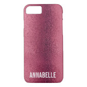 Meisjeschic glitter shine roze add jouw naam Case-Mate iPhone case (Achterkant)