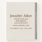 Meisjescirkel pampas en boho beige ivoornaam notitieboek (Achterkant)