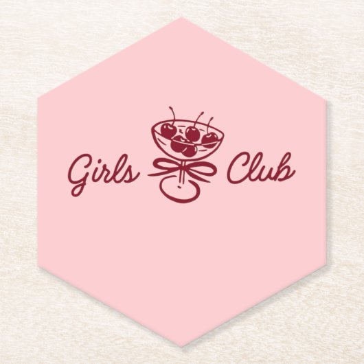 Meisjesclub Kartonnen Onderzetters (Voorkant)
