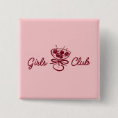 Meisjesclub Vierkante Button 5,1 Cm (Voorkant)