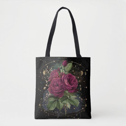 Meisjescollage - rode bloedrozen tote bag (Voorkant)