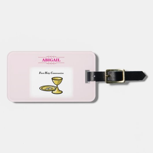 , meisjescommuniqué en bloed bagagelabel (Voorkant horizontaal)