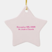 , meisjescommuniqué en bloed keramisch ornament (Achterkant)