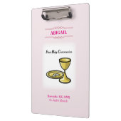 , meisjescommuniqué en bloed klembord (Links)