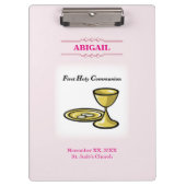 , meisjescommuniqué en bloed klembord (Voorkant)